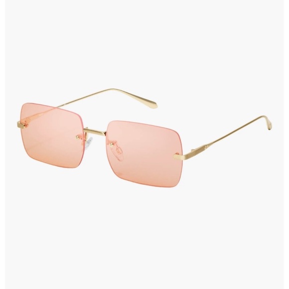 Quay Unisex TTYL Rimless 43mm Square Sunglasses - New - MSRP $75 - Picture 1 of 2